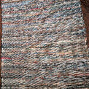 Almost New - Colourful Rag Rug - 28x48"